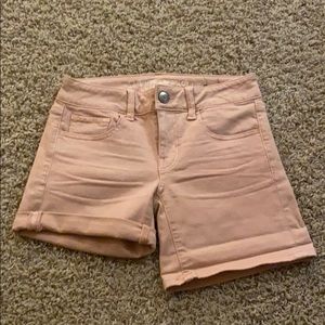 Light Pink Midi Shorts